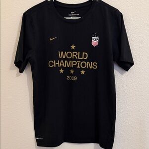 Nike USA USWNT World Champions 2019 Black Tee